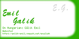 emil galik business card